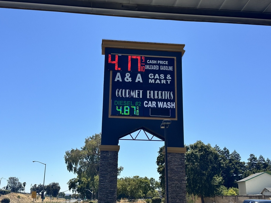 48" High DIP LED Fuel Price Sign. 117.4" x 52.64" x 0.75" Weatherproof Retrofit System Assembled Complete with Meanwell Power Supply