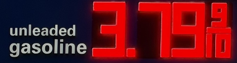 60" High DIP LED Fuel Price Sign. 174.13" x 64.37" x 0.75" Weatherproof Retrofit System Assembled Complete with Meanwell Power Supply