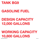 HPD-1212-TI - 12" x 12" 3M Laminated Decal - TANK INFO PRODUCT NAME DESIGN AND WORKING CAPACITY