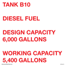HPD-1212-TI - 12" x 12" 3M Laminated Decal - TANK INFO PRODUCT NAME DESIGN AND WORKING CAPACITY