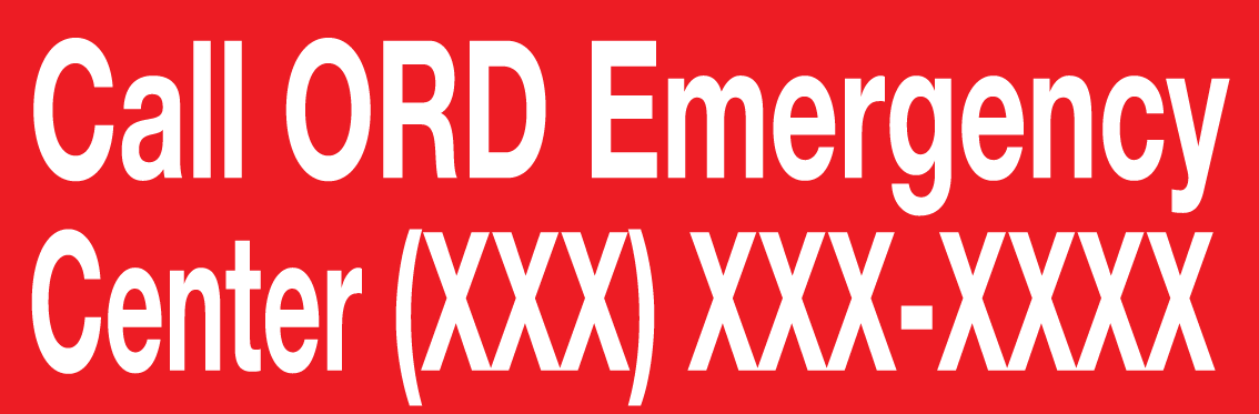 CVD-HTZ1-PH# - 15.75" x 5.75" Decal - For FIRE call PAPD