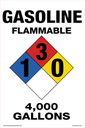 AS-2430NFPA-GAS - 24"W x 30"H Metal - In Case of Fire, Spill or Release. - Black on White Aluminum Sign (copy)