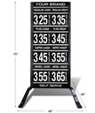 4 GRADES VXS420 SERIES CASH/CREDIT FUEL PRICE SIGN WITH 12" FLIP DIGITS VERSA DISPLAY - FREESTANDING - CURB STAND - MONUMENT STYLE