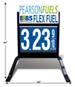 1 GRADE VXS110 SERIES FUEL PRICE SIGN WITH 22" FLIP DIGITS VERSA DISPLAY - FREESTANDING - CURB STAND - MONUMENT STYLE