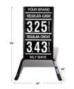 1 GRADE VXS120 SERIES CASH/CREDIT FUEL PRICE SIGN WITH 12" FLIP DIGITS VERSA DISPLAY - FREESTANDING - CURB STAND - MONUMENT STYLE