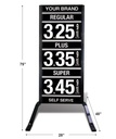 3 GRADES VXS310 SERIES FUEL PRICE SIGN WITH 12" FLIP DIGITS VERSA DISPLAY - FREESTANDING - CURB STAND - MONUMENT STYLE