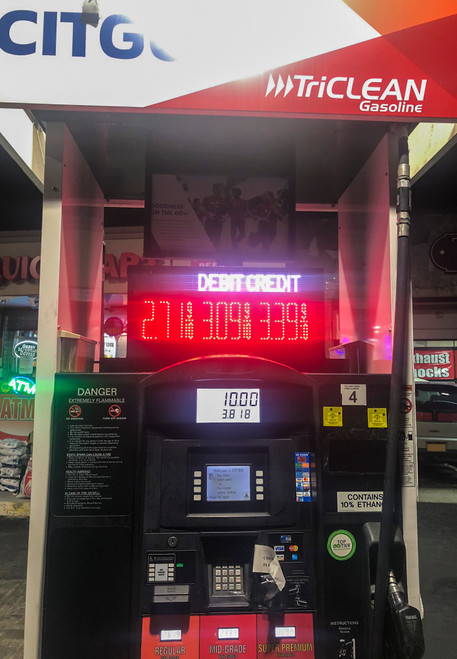 3 GRADES XL300 SERIES CASH/DEBIT/CREDIT TOGGLING PUMP TOP LED FUEL PRICE SIGN WITH 4.75" LED DIGITS