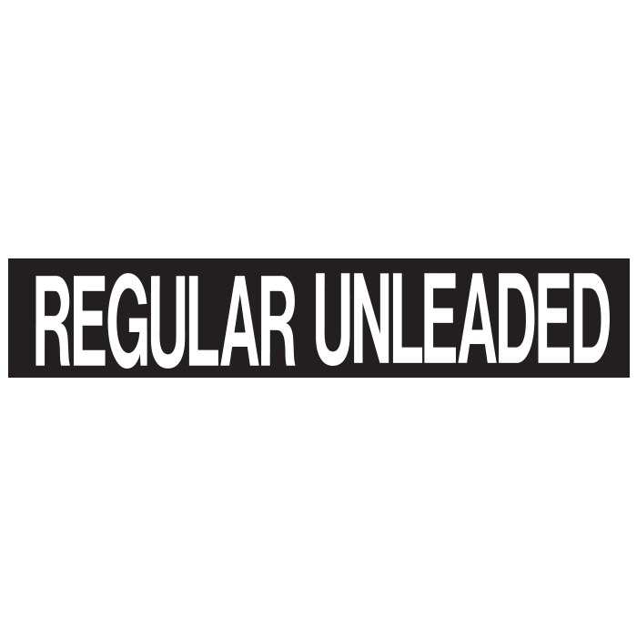 D103-01 Pump Ad. Panel Decal - REGULAR UNLEADED