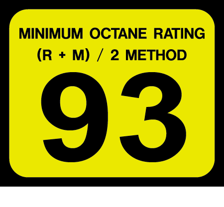 D-20-93 Octane & Cetane Rating Decal - MINIMUM OCTANE...