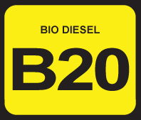 D-20-B20 Octane & Cetane Rating Decal - B20...