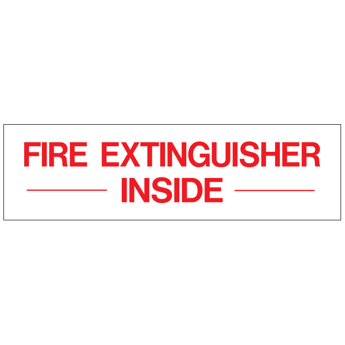 D-220 Emergency & Fire Prevention Decal - FIRE EXTINGUISHER...
