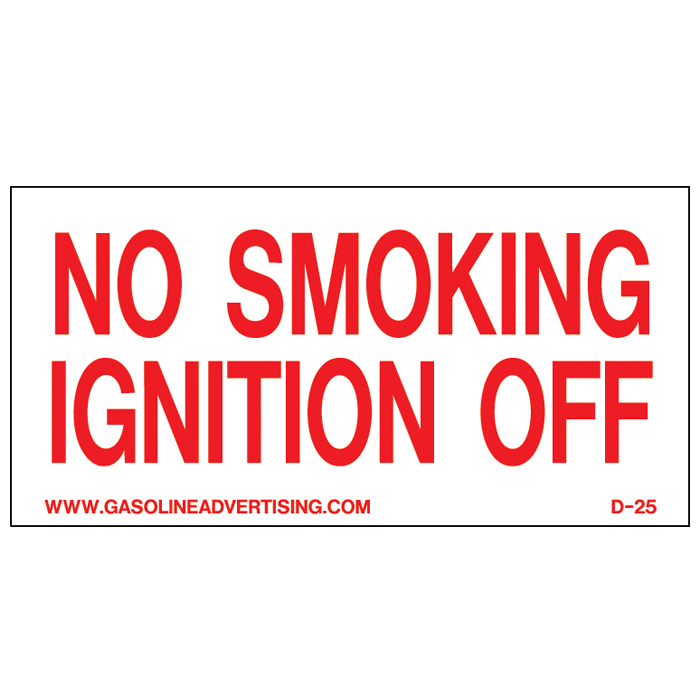 D-25 No Smoking Decal - NO SMOKING...