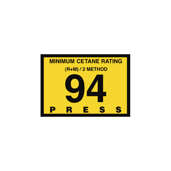 D-28-94 Octane & Cetane Rating Decal - MINIMUM OCTANE...