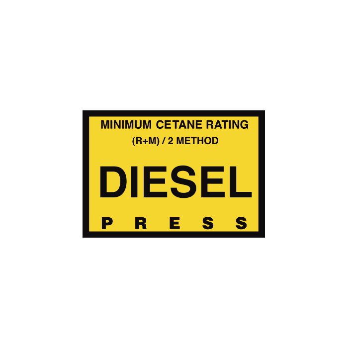 D-28-DSL Octane & Cetane Rating Decal - MINIMUM OCTANE...