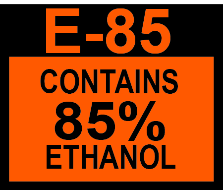 D-30-E85 Pump Ad. Panel Decal - CONTAINS 85%...