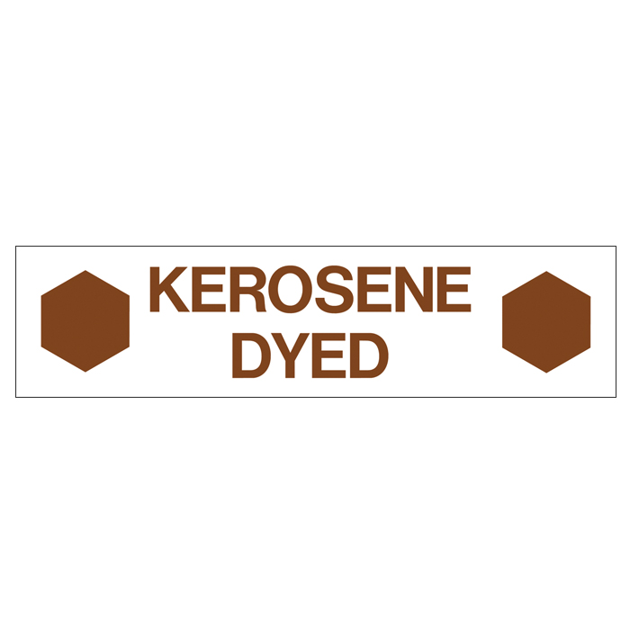 D-376 - 12"W x 3"H - Pump Ad. Panel Decal - KEROSENE DYED