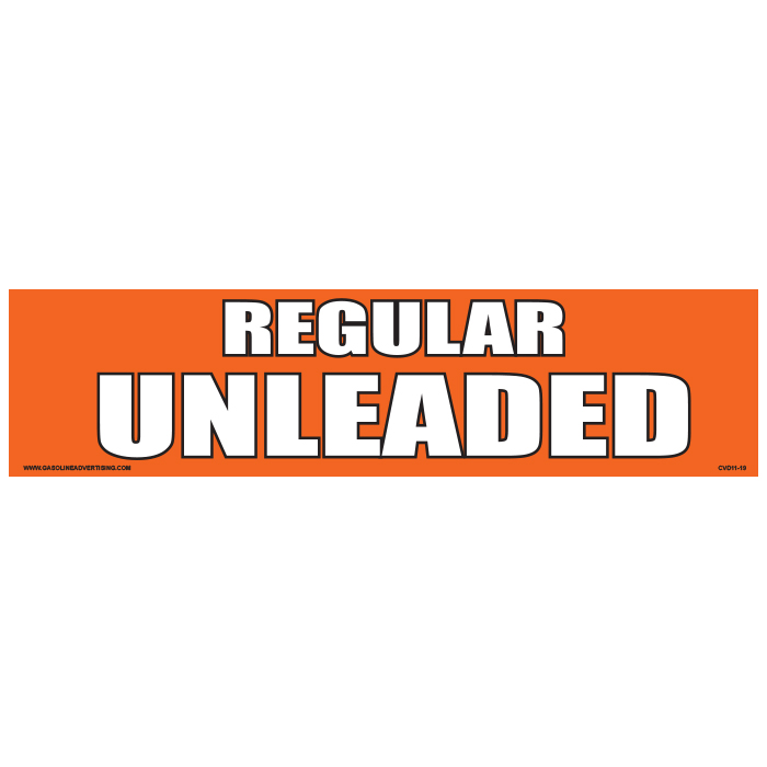 D-385 Pump Ad. Panel Decal - REGULAR UNLEADED