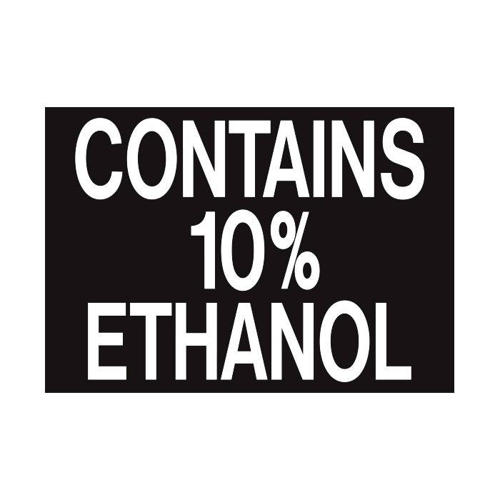 D-395 EPA Ethanol Decal - CONTAINS 10% ETHANOL