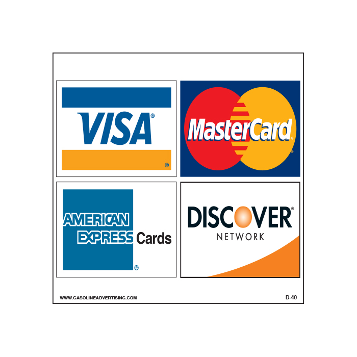 [D-40] D-40 Payment Decal - VISA...