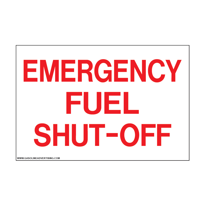 D-803 Emergency & Fire Prevention Decal - EMERGENCY FUEL...