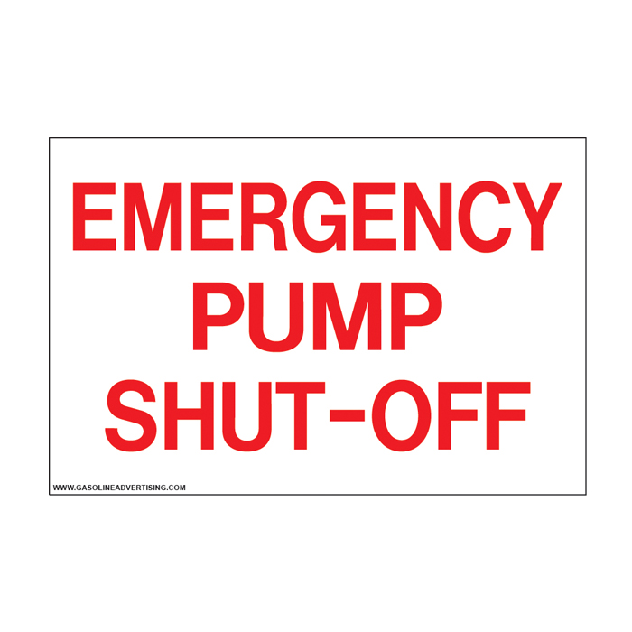 D-804 Emergency & Fire Prevention Decal - EMERGENCY PUMP...