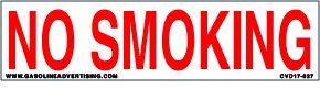 CVD17-027 - 4"W X 1"H - NO SMOKING Decal