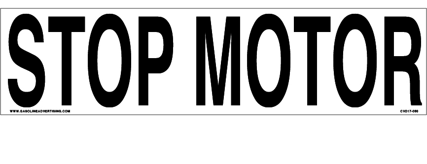 CVD17-080 - 12"W X 3"H - STOP MONITOR Decal