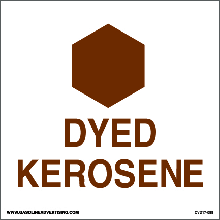 CVD17-088 - 6"W X 6"H - DYED KEROSENE Decal