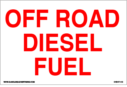 CVD17-110 - 6"W X 4"H - OFF ROAD DIESEL FUEL Decal