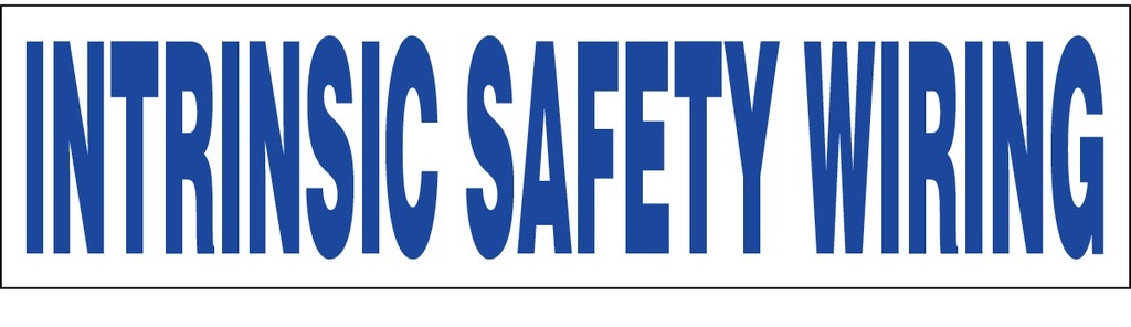 CVD17-133 - 4.0"W X 1.0"H - INTRINSIC SAFETY WIRI... Decal