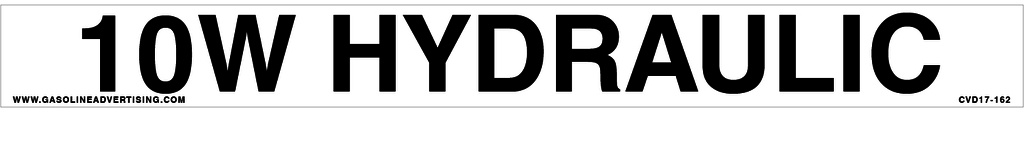 CVD17-162 - 20.0"W X 2.0"H - 10W HYDRAULIC Decal