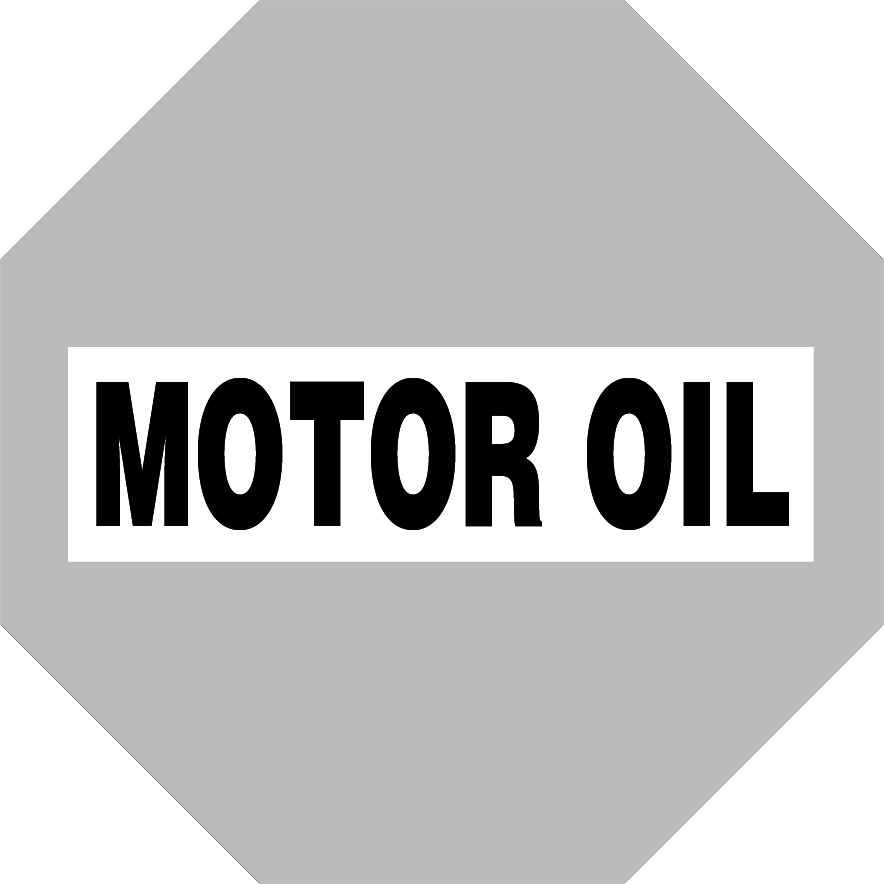 CVD17-174 - 6"W x 6"H - MOTOR OIL Decal