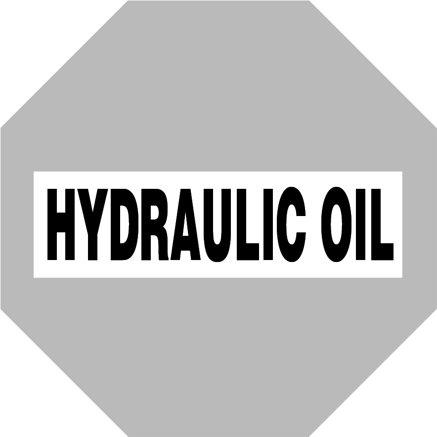 CVD17-175 - 12.25"W x 12.25"H - HYDRAULIC OIL Decal