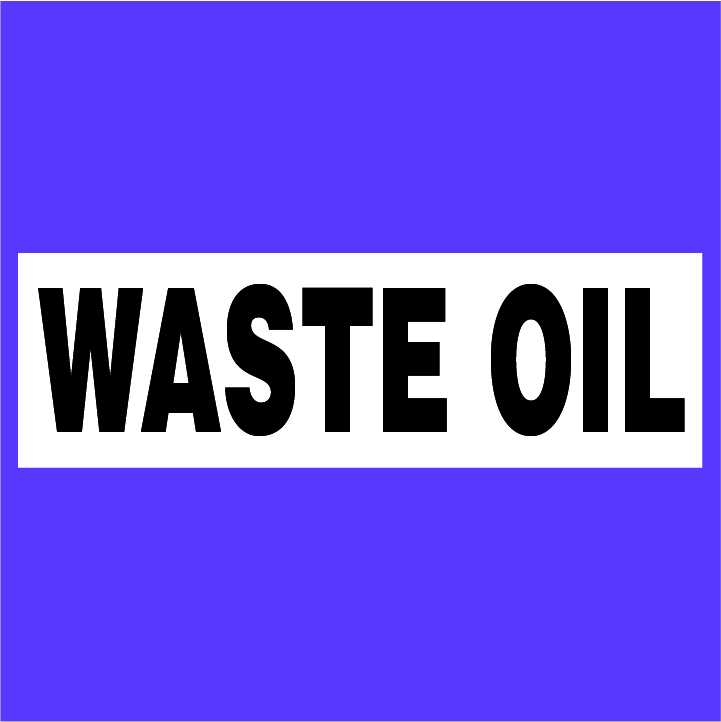 CVD17-176 - 10"W x 10"H - WASTE OIL Decal