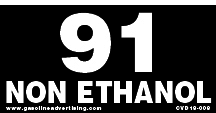 CVD18-008 - 3.0"W X 1.5"H - 91 NON ETHANOL Decal