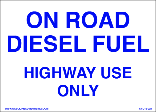 CVD18-222 - 7.0"W X 5.0"H - ON ROAD DIESEL... Decal