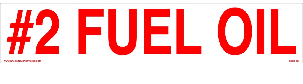 CVD18-263 - 20.0"W X 4.0"H - #2 FUEL OIL Decal