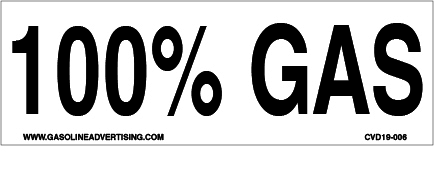 CVD19-006 - 6.0"W X 2.0"H - 100% GAS Decal