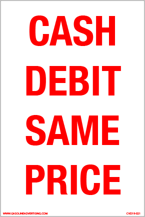CVD19-022 - CASH DEBIT SAME PRICE
