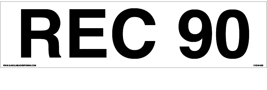 CVD19-025 - 12.0"W X 3.0"H - REC 90 Decal