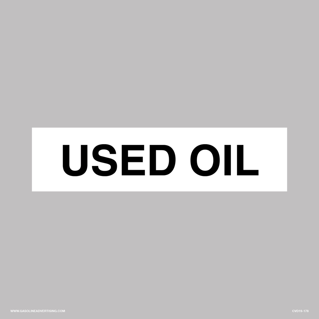 CVD19-178 - USED OIL API DECAL