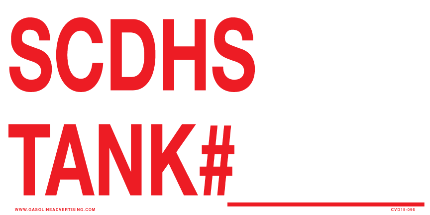 CVD15-096 - 12.0"W X 6.0"H - SCDHS TANK #10 Decal