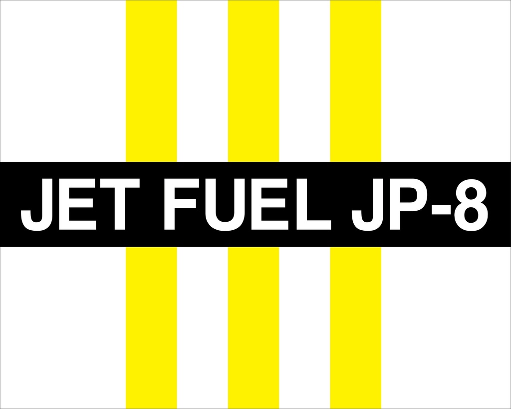 CVD15-113 - 30.0"W X 5.0"H - JET FUEL JP-8 Decal