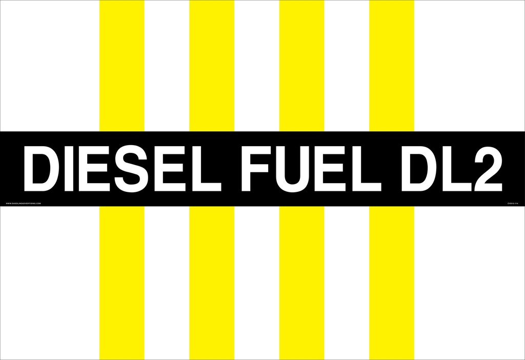 CVD15-114 - 35.0"W X 5.0"H - DIESEL FUEL DL2 Decal