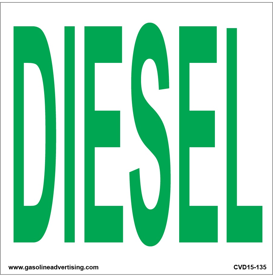 CVD15-135 - 3.0"W X 3.0"H - DIESEL Decal