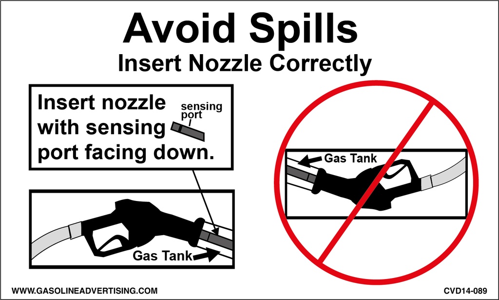 CVD14-089 - 5.0"W X 3.0"H - Avoid Spills... Decal