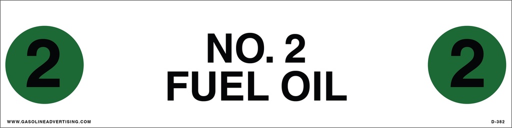 D-382-N API COLOR CODED DECAL - NO. 2 FUEL OIL