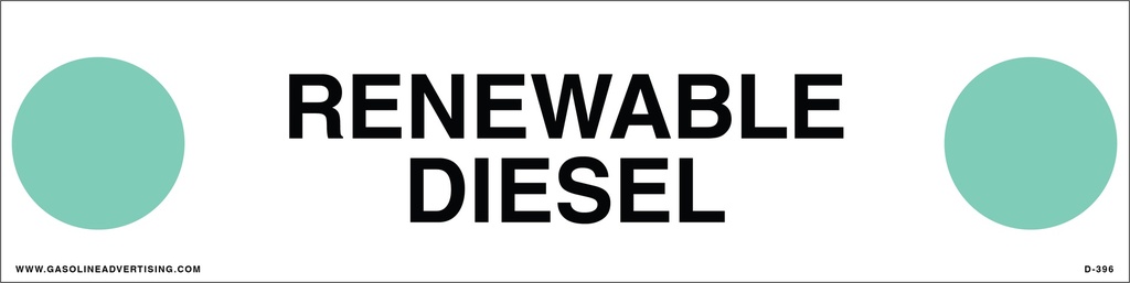 D-396 API COLOR CODED DECAL - RENEWABLE DIESEL