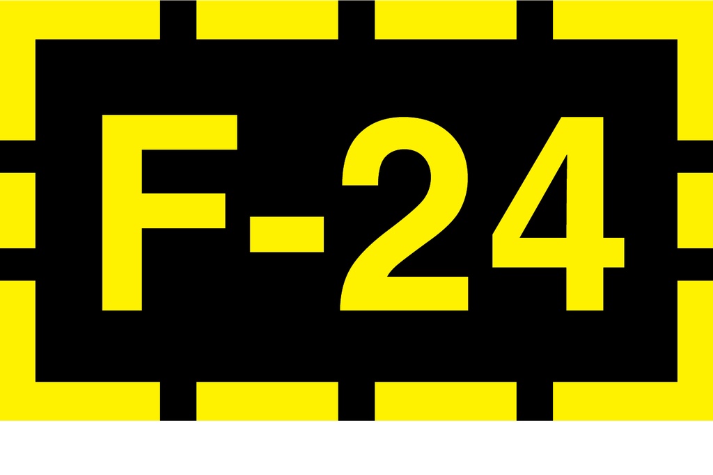 CVD21-008 - 4.5"W X 3.0"H - F-24 Decal