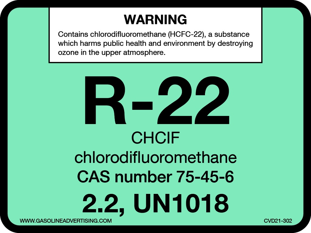 CVD21-302 - 4"W X 3"H - R-22 DECAL